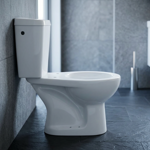 Wholesale Italian Style Floor Mounted Two Piece Ceramic WC Toilet Dual Flush Glossy White Bathroom Sanitary Ware - Product Image 2