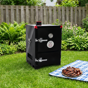 Ahumador Vertical Portátil de Carbón, Parrilla para Asar al Aire Libre con Termómetro Integrado - Product Image 2