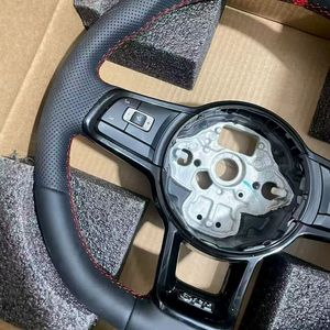 Volante Deportivo VW <span class=keywords><strong>GTI</strong></span> GTS R-Line para Todos los Modelos Volkswagen MQB PQ, Actualización con Paletas Multifunción de Fondo Plano en Negro Brillante - Product Image 2