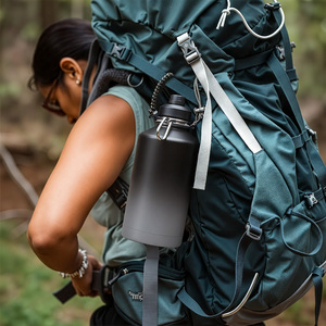 128oz Stainless Steel Vacuum Insulated Water <b>Bottle</b> Double Wall <b>Thermos</b> Hiking Camping Outdoor Travel Cup Minimalist Design - Product Image 1
