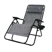 Fauteuil de plage pliant à double usage, haute extensibilité, avec support métallique réglable, inclinable à gravité zéro pour l'extérieur - Vente en gros