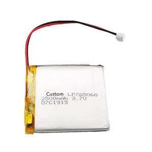 Оптовая продажа OEM DIY custom lp785060 785060 lipo 2500mah 3,7 v-ячеек <span class=keywords><strong>li</strong></span>-<span class=keywords><strong>po</strong></span> перезаряжаемая литий-ионная полимерная плоская литиевая батарея - Product Image 1