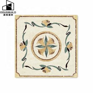 Piastrelle in Pietra Naturale Lucida e Durevole per Corridoi e Ingressi di Hotel di Lusso, Medaglione in Marmo a Getto d'Acqua Economico - Product Image 4