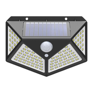 โคมไฟติดผนังโซลาร์เซลล์ LED สี่ด้าน ขนาด 100 มม. พร้อมเซ็นเซอร์ตรวจจับความเคลื่อนไหว รูปทรงสี่เหลี่ยม สำหรับสวน ลานบ้าน หรือทางเดินในสวน - Product Image 2