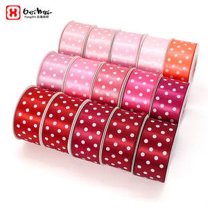 Pita Satin Putih Polkadot Kualitas Terbaik 20 Yard Per Gulung Pita Polkadot untuk Pembungkus Kado dan Dekorasi - Product Image 2