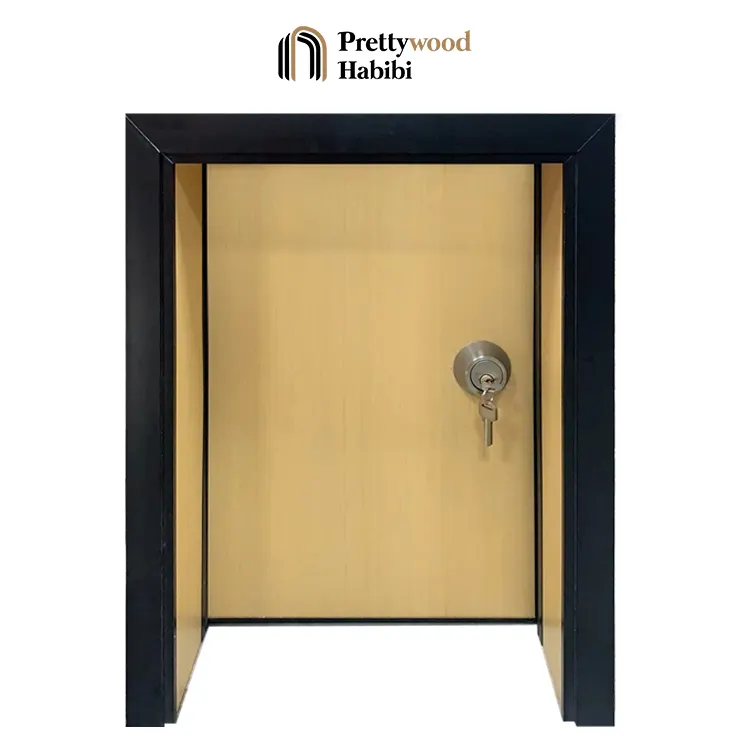 Muestra de color de puerta Prettywood Conjunto completo de puerta pequeña Muestra de modelo de hardware para proyecto