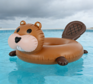 Flotador Inflable de Castor para Piscina, para Niños Pequeños, Diversión en el Patio Trasero - Product Image 1