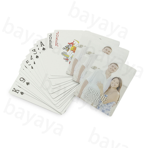 Cartes à jouer en papier de lin de haute qualité Conception personnalisée personnalisée Cadeaux de cé<span class=keywords><strong>l</strong></span>ébration en gros Collection commémorative - Product Image 3