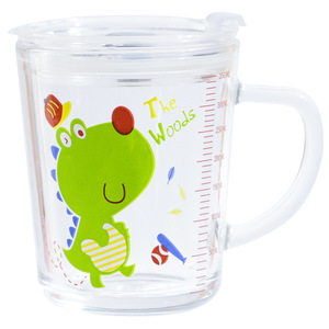 Copo Sippy Cartoon Madou 350ml, Caneca de Viagem de Vidro Ecológica com Alça, Volta às Aulas para Crianças - Product Image 1