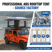 Tente de toit pour camionnette Overland, ultralégère, 2-3 personnes, ABS, imperméable, toit souple pop-up pour camionnette Tundra orange
