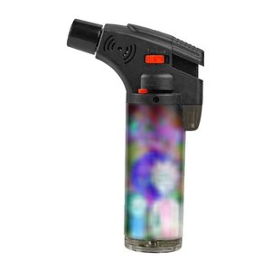 Gran oferta OEM/ODM encendedor de soplete inclinado con logotipos personalizados diseño de cartón recargable impermeable precio al por mayor embalaje de caja de exhibición - Product Image 3