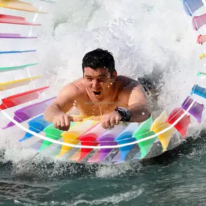 Colorful Inflatable Water Wheel Roller Float Summer Swimming Pool Water Wheel Toy