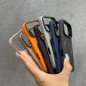 Coque de téléphone magnétique en PC dépoli effet peau, couleur unie, compatible avec <span class=keywords><strong>iPhone</strong></span> 17/16/15/14/13/12/<span class=keywords><strong>11</strong></span> Pro Max – Meilleure coque de téléphone - Product Image 2