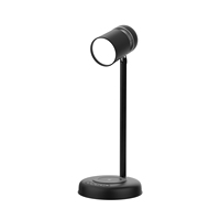 Lámpara de Lectura 3 en 1 con Altavoz y Cargador Inalámbrico de 15W, LED Blanco Cálido, Diseño Moderno, Regulable