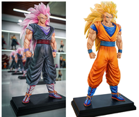 Figura de Acción de Anime Dragon Ball Z SSJ3 Son Goku de 34 cm, Modelo Coleccionable, Juguete de Regalo
