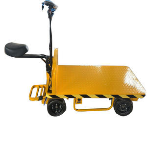 Batterie manuelle industrielle personnalisée en acier Chariot de transport pliant à plate-forme électrique robuste à quatre roues - Product Image 4