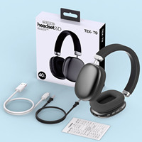 T9 Headset Nirkabel Over Ear BT5.3 Headphone Suara Stereo Peredam Kebisingan Headphone Lipat Dengan Mikrofon Untuk Perjalanan Gaming Komputer
