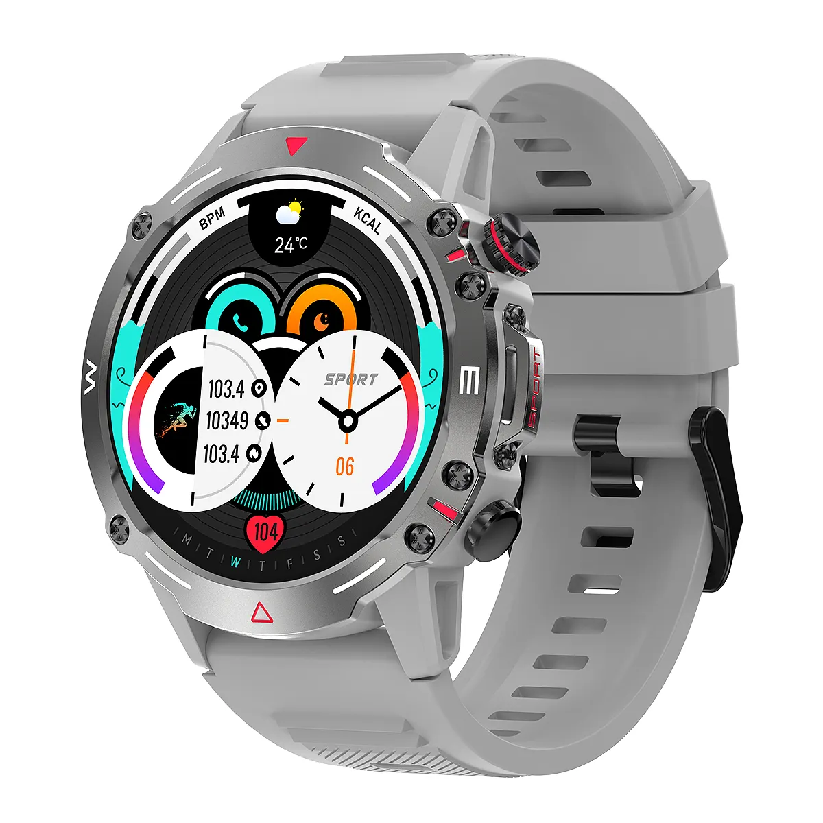 2024 신제품 Hk87 Amoled Smartwatch 시리즈 8 오리지널 스포츠 스마트 시계 Ip67 방수 스마트 시계