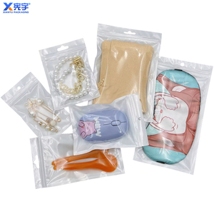 공장 맞춤 로고 투명 자립 지퍼백 (걸이 구멍 포함) 보관 포장 가방 - Product Image 2