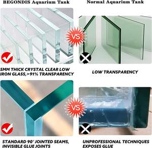 Frameloze Randloze Optische Kristalheldere Kunstmatige Klaar Set All-Up In <span class=keywords><strong>One</strong></span> Fighter Gaming <span class=keywords><strong>Aquarium</strong></span> Levert Fishtank <span class=keywords><strong>Aquarium</strong></span> - Product Image 5