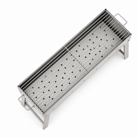Barbecue en acier inoxydable, barbecue au charbon de bois pliable, grilles de barbecue d'extérieur pour le camping, le jardin, le pique-nique