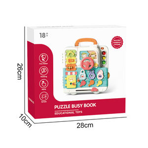 Jouets Montessori de nouvelle conception, planche d'activités pour bébé, jouets pour développer la motricité <span class=keywords><strong>fine</strong></span>, jouets sensoriels pour bébé avec lumière et musique - Product Image 6