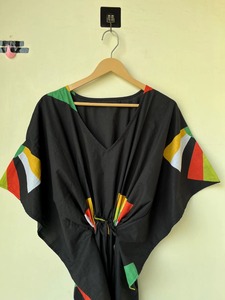 Caftán Estampado a Mano, Vestido Maxi Bohemio con Estampado Floral, Talla Única, Caftán Indio, Ropa de Playa de Verano y Vestido de Maternidad - Product Image 2