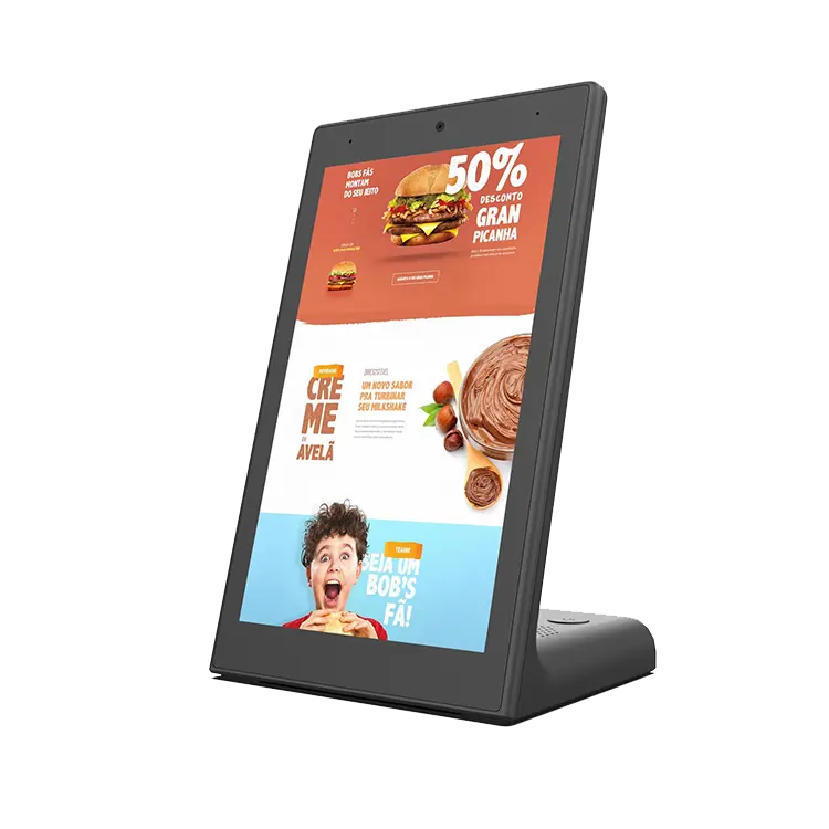 Dikey L tarzı android tablet 8 inç dokunmatik ekran sipariş nfc ile android tablet