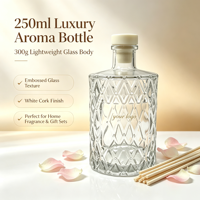 Bouteilles en verre vides pour diffuseur 50ml 100ml 150ml 250ml – Bouteille de diffuseur à bâtonnets de luxe en verre avec couvercle pour la vente