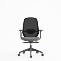 Maille moderne ergonomique 4D PU accoudoir réglable confortable noir exécutif ascenseur chaise avec prix d'usine pour une utilisation de bureau