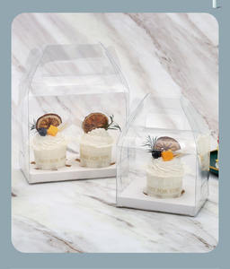 カップケーキ個別透明1ピースカップケーキボックスマフィン透明ポータブルカップケーキボックスカップケーキ包装ペストリーボックス - Product Image 5