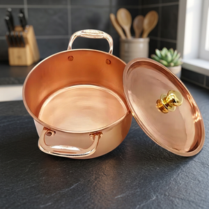 Wholesale European Design 24cm Diameter 1.5mm Thick Handcrafted Pure 's <b>Pans</b> Stainless Steel for Gas Induction - Product Image 3