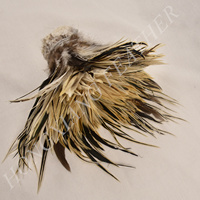 Plumes de blaireau en gros, enfilées, couleur naturelle, pour fêtes, carnavals, bricolage, vêtements, accessoires de décoration