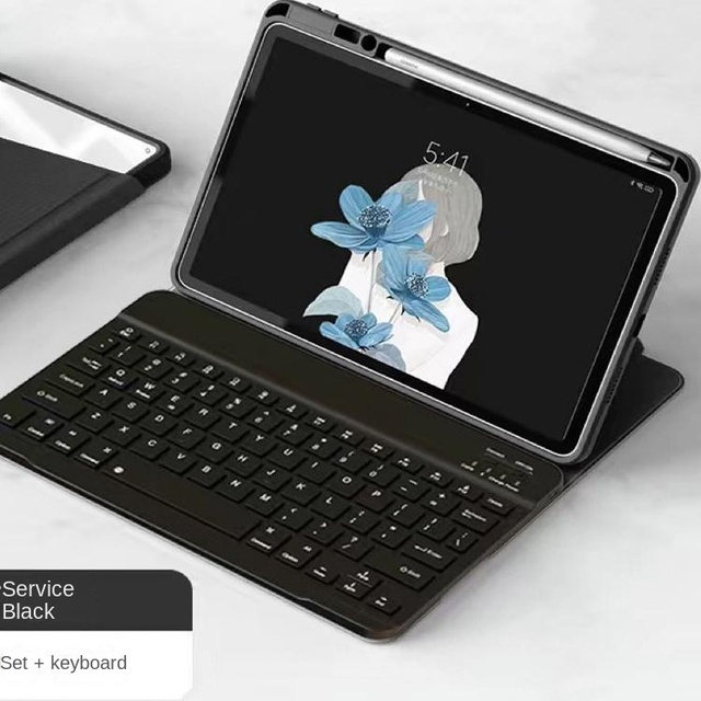 PU Leather for  Keyboard Cover for Samsung A9/8.7 360 Degree Rotating Protective Tablet Case-Horizontal and Vertical