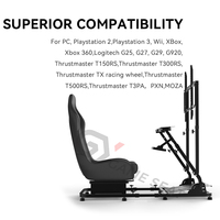 GY084 Installation facile Cadre en acier personnalisé Matériau cuir Simulateur de conduite de course de voiture Cockpit avec siège pour Playstation 2 3