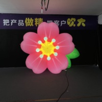 Fleur gonflable rose sur pied, décorations de fête, fleur gonflable pour la décoration d'événements
