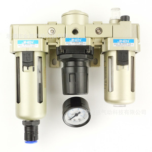 JINEN Triple Air Source Processor AR3000 03 Automatic Drainage Oil Water Separator With Pressure Gauge - Product Image 1