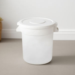Factory Direct Industries <span class=keywords><strong>Poubelle</strong></span> en plastique HDPE robuste blanche de 10 gallons - Product Image 1