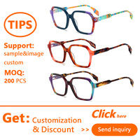 Cadre de lunettes rétro japonais fait à la main personnalisé coloré acétate cadre lunettes plein cadre hommes couleur bloc plaque Protection