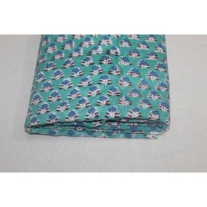 Artisan-Made Fabric Suppliers Hand Block Printed 100% Cotton Fabric Soft Natural Hand Printed Fabric by the Yard - Product Image 4