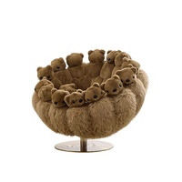 Meubles de salon chaise design personnalité créative Art poupée extraterrestre poupée animale paresseux polaire en peluche ours en peluche canapé chaise