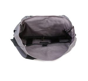 Sac à dos en cuir véritable et toile cirée, à roulettes - Product Image 5