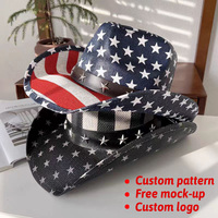 Chapeaux de cowboy en paille de haute qualité, style western de Dallas, personnalisés, pour adultes, femmes, avec drapeau mexicain, pour unisexe