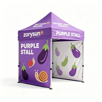 Carpa Plegable Hexagonal Doble Personalizada con Logotipo, Oxford Resistente de 3x3m, para Ferias Comerciales, Publicidad Interior/Exterior