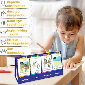 Tarjetas de 80 Palabras para el Aula de Jardín de Infancia, Juguete Educativo para Niños, Tabla de Frases para Desarrollar la Comunicación - Product Image 4