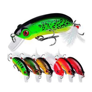 Leurre de pêche 6cm 10g <span class=keywords><strong>brochet</strong></span> coulant <span class=keywords><strong>petit</strong></span> leurre de vairon de ver Wobbers avec crochet de plume - Product Image 1