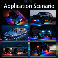 Kit d'éclairage d'ambiance LED sans fil CIGO, état neuf, éclairage d'angle, 12V, IP65, étanche, multicolore, pour voitures, tout-terrain