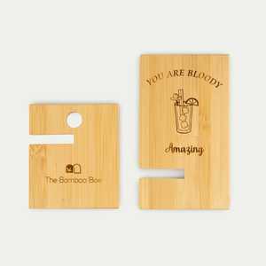 Set de Regalo Empresarial de Bambú de Alta Gama, Incluye Soporte <span class=keywords><strong>para</strong></span> Teléfono, Engrapadora, Marcapáginas Plantable y Cuaderno con Cubierta de Corcho - Product Image 4