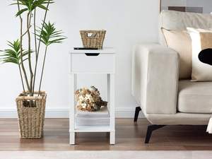 Panier de rangement en jonc de mer de haute qualité avec poignées en bois pour l'élimination des déchets dans le salon chambre salle de bain - Product Image 4