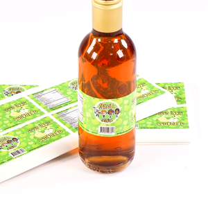 Étiquettes personnalisées pour boissons et aliments, résistantes à l'eau et à l'huile, impression couleur intégrale pour bouteilles et emballages - Product Image 1